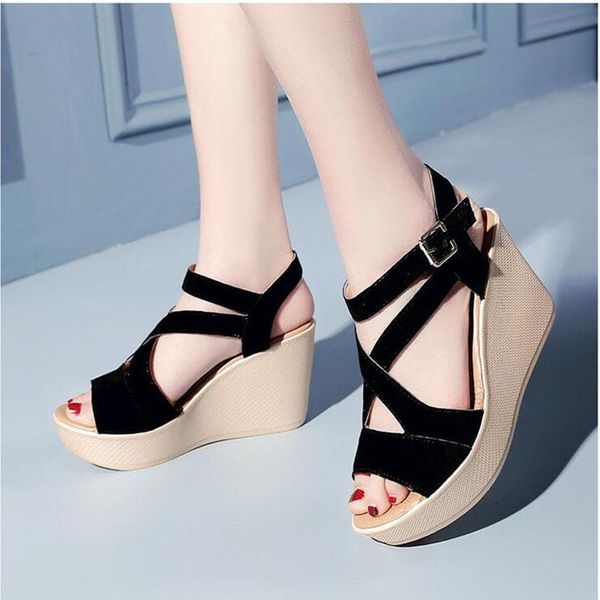 sandals women 2021 summer wedge high heels sponge cake the bottom of thick waterproof platform for student women's shoes, Black
sandals women 2021 summer wedge high heels sponge cake the bottom of thick waterproof platform for student women's shoes, Black