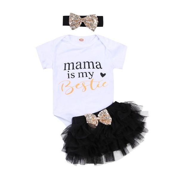 clothing sets 3 pcs baby girl outfits short-sleeved round neck letter printed romper + net gauze fluffy skirt sequin bow headband, White
clothing sets 3 pcs baby girl outfits short-sleeved round neck letter printed romper + net gauze fluffy skirt sequin bow headband, White