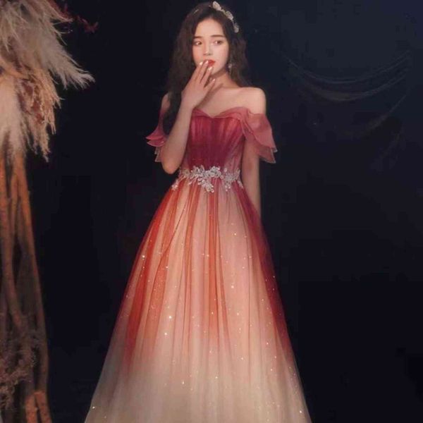 luxury street style dresses red gradient evening one shoulder banquet bridmaid elegant chorus etiquette welcome performance autumn, Black;pink
luxury street style dresses red gradient evening one shoulder banquet bridmaid elegant chorus etiquette welcome performance autumn, Black;pink