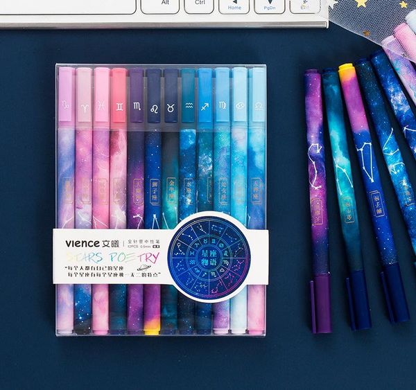 12pcs constellation gel pens kawaii 0.5mm black ink gelpens for school office writing supplies stationery pen girls gift
12pcs constellation gel pens kawaii 0.5mm black ink gelpens for school office writing supplies stationery pen girls gift