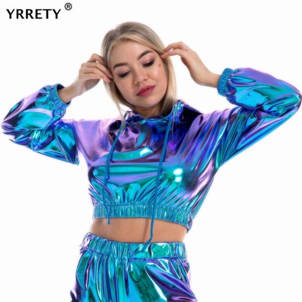 women fashion shiny cropped jacket spring pullover night reflection short coat streetwear casual design outwear women's hoodies & sweat, Black
women fashion shiny cropped jacket spring pullover night reflection short coat streetwear casual design outwear women's hoodies & sweat, Black