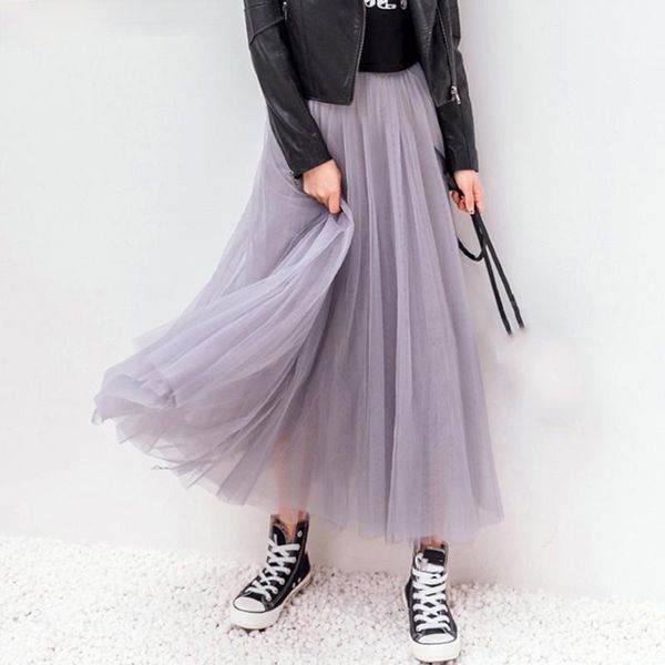 skirts spring summer vintage tulle women skirt elastic high waist mesh long pleated tutu female jupe longue, Black
skirts spring summer vintage tulle women skirt elastic high waist mesh long pleated tutu female jupe longue, Black