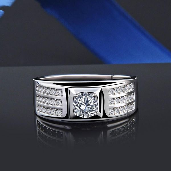 cluster rings korean version simple personality 925 sterling silver domineering men's ring with diamond zircon opening jewelry, Golden;silver
cluster rings korean version simple personality 925 sterling silver domineering men's ring with diamond zircon opening jewelry, Golden;silver