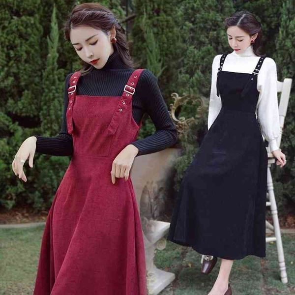 sleeveless corduroy preppy style womens dress suspender retro chic fashion all match ins autumn clothing outdoor, Black;gray
sleeveless corduroy preppy style womens dress suspender retro chic fashion all match ins autumn clothing outdoor, Black;gray