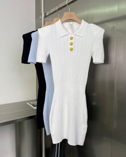 party dresses 21 early autumn niche fashion custom metal buckle back zipper design shoulder pad short-sleeved knitted dress, White;black
party dresses 21 early autumn niche fashion custom metal buckle back zipper design shoulder pad short-sleeved knitted dress, White;black