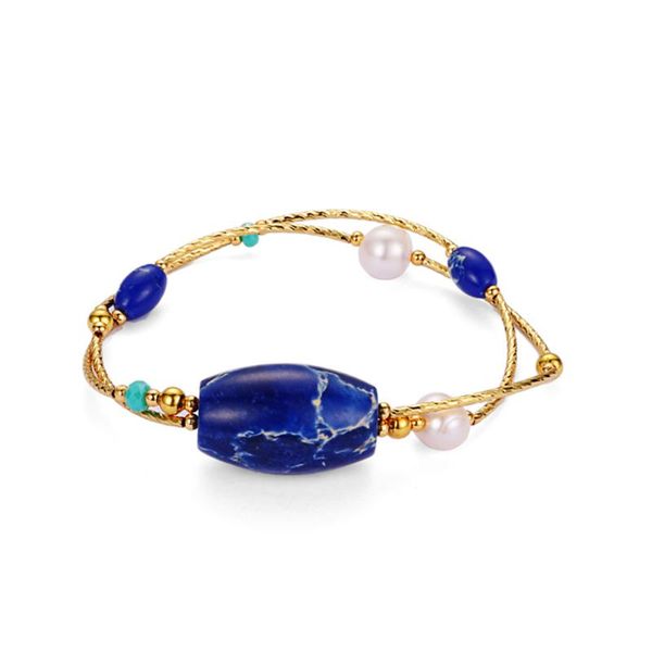 charm bracelets bohemia for women blue barrel sea sediment jaspers beads pearl warp bracelet stretchy chain beaded gift, Golden;silver
charm bracelets bohemia for women blue barrel sea sediment jaspers beads pearl warp bracelet stretchy chain beaded gift, Golden;silver