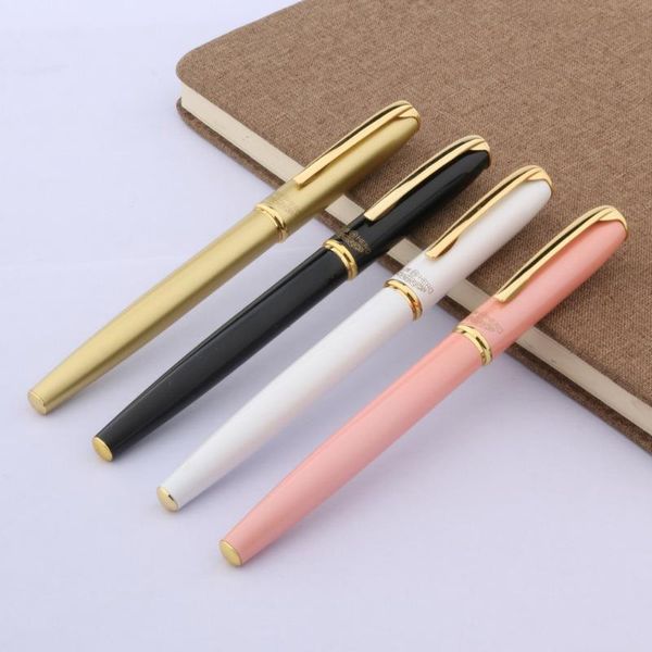 fountain pens 1 pc metal pen gift golden clip black white pink medium nib office ink
fountain pens 1 pc metal pen gift golden clip black white pink medium nib office ink