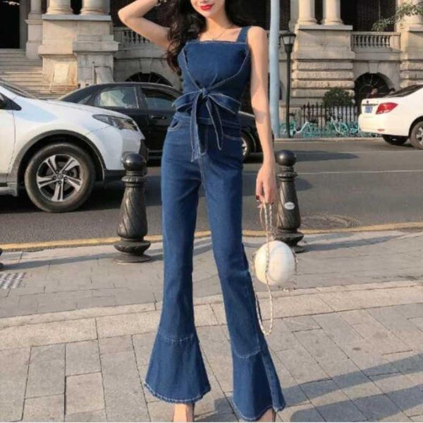 women's jeans two piece sets women summer fashion strap denim bow shirt+skinny flare, Blue
women's jeans two piece sets women summer fashion strap denim bow shirt+skinny flare, Blue