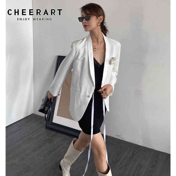 autumn white blazer women korean jacket casual side split patch v neck designer coats fashion 210427, White;black
autumn white blazer women korean jacket casual side split patch v neck designer coats fashion 210427, White;black