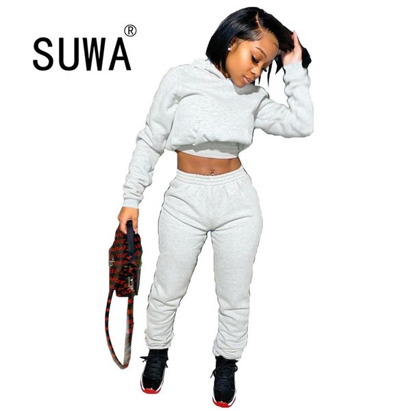 back lace up hooded two piece tracksuit women casual full sleeve short sweatshirt and sweatpant sporting matching sets 210525, White
back lace up hooded two piece tracksuit women casual full sleeve short sweatshirt and sweatpant sporting matching sets 210525, White