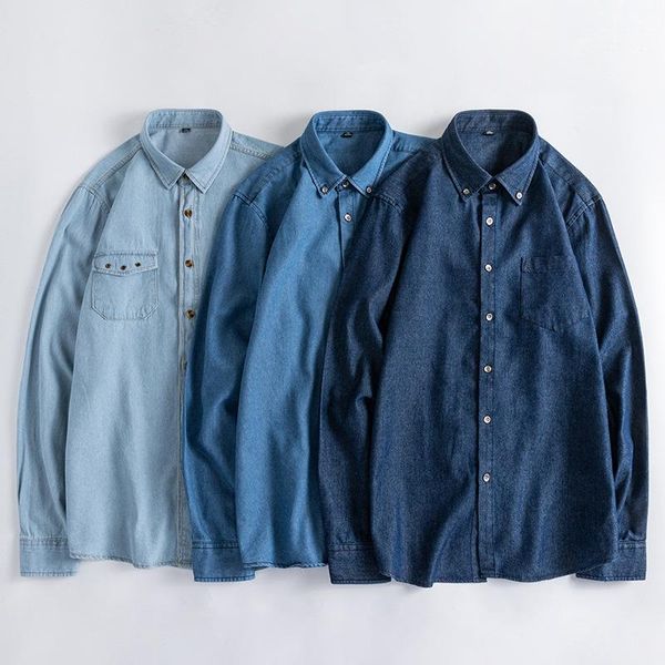 men's casual shirts men clothing 2021 cotton denim long-sleeved shirt fashion youth student jacket trend, White;black
men's casual shirts men clothing 2021 cotton denim long-sleeved shirt fashion youth student jacket trend, White;black