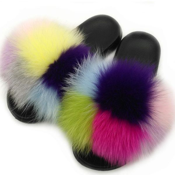 slippers elegant woman shoes summer eva soft sole women different colors real fur ladies beautiful, Black 
slippers elegant woman shoes summer eva soft sole women different colors real fur ladies beautiful, Black