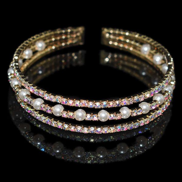 lady elegant crystal pearl bangle bracelet adjustable jewelry gift rhinestone cuff bangles wholesale price q0719, Black
lady elegant crystal pearl bangle bracelet adjustable jewelry gift rhinestone cuff bangles wholesale price q0719, Black