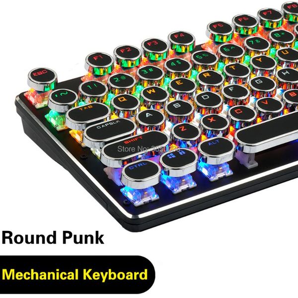 gaming mechanical keyboard round keycap blue black brown switch anti-ghosting usb wired led backlight for pc keyboards
gaming mechanical keyboard round keycap blue black brown switch anti-ghosting usb wired led backlight for pc keyboards