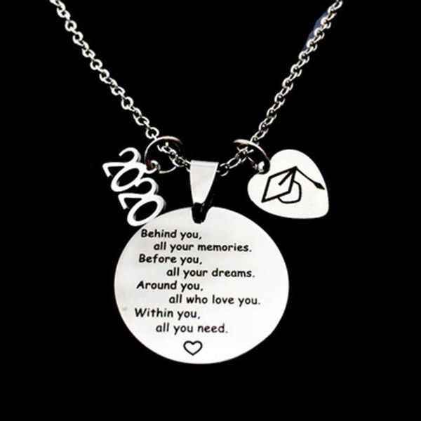 graduation gifts necklace stainless steel jewelry chain accessories women aic88 pendant necklaces, Silver
graduation gifts necklace stainless steel jewelry chain accessories women aic88 pendant necklaces, Silver