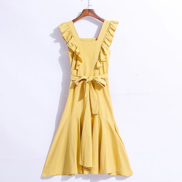 yellow ruffle sleeveless tank osquare collar knee length dress empire bow asymmetrical mermaid summer d1495 210514, Black;gray
yellow ruffle sleeveless tank osquare collar knee length dress empire bow asymmetrical mermaid summer d1495 210514, Black;gray