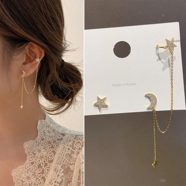 dangle & chandelier 2021 trendy high-class women earring asymmetrical star moon chain ear cuff stud earrings jewelry for gifts accessories, Silver
dangle & chandelier 2021 trendy high-class women earring asymmetrical star moon chain ear cuff stud earrings jewelry for gifts accessories, Silver