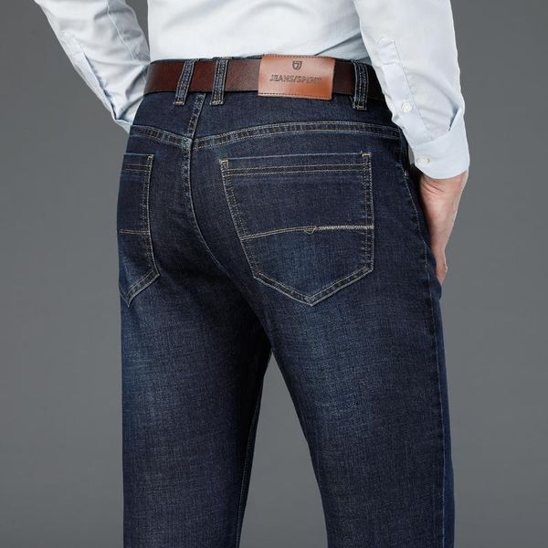 men's jeans voreloce 2021 autumn winter brand high-waist fitted straight business classic style youth men's casual slim denim, Blue
men's jeans voreloce 2021 autumn winter brand high-waist fitted straight business classic style youth men's casual slim denim, Blue