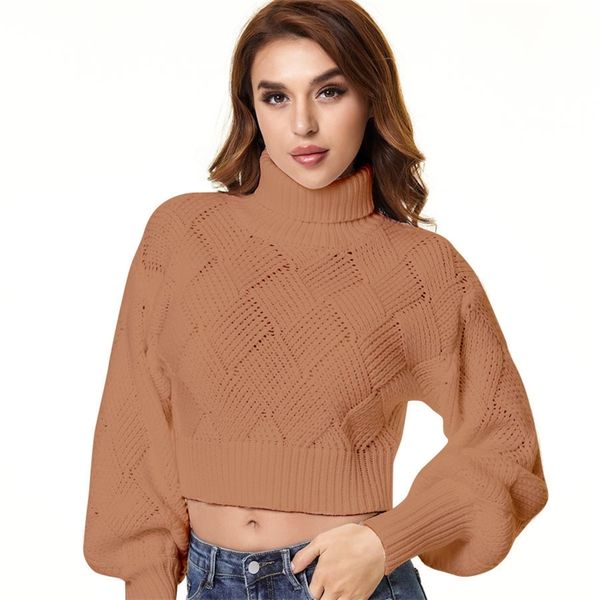 aw2021 new loose solid color high neck pullover ol commuter sweater women's, White;black
aw2021 new loose solid color high neck pullover ol commuter sweater women's, White;black