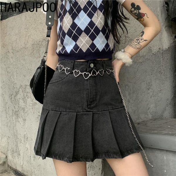 skirts harajpoo women denim summer korean ins trend personality sweet cool girl a line high waist thin pleated skirt, Black
skirts harajpoo women denim summer korean ins trend personality sweet cool girl a line high waist thin pleated skirt, Black