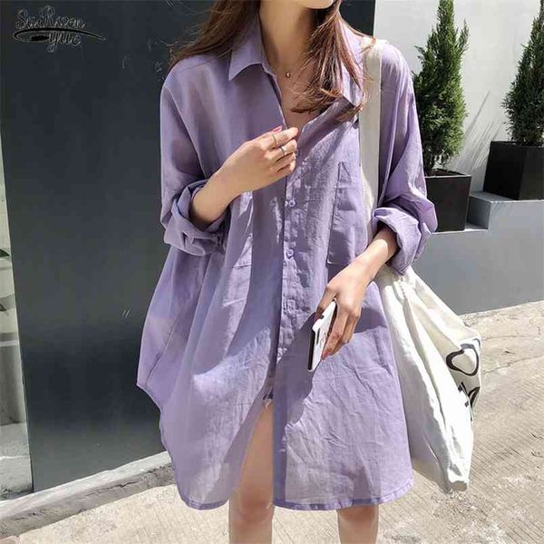 blusas summer women blouse purple sun-proof solid long sleeve lady clothing korean loose breathable thin shirt 9910 210421, White
blusas summer women blouse purple sun-proof solid long sleeve lady clothing korean loose breathable thin shirt 9910 210421, White