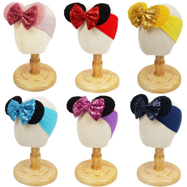 children girls sequin bow headbands infant mouse ear hairbands head wrap toddlers newborn nylon turban headwear baby hair accessories, Slivery;white
children girls sequin bow headbands infant mouse ear hairbands head wrap toddlers newborn nylon turban headwear baby hair accessories, Slivery;white