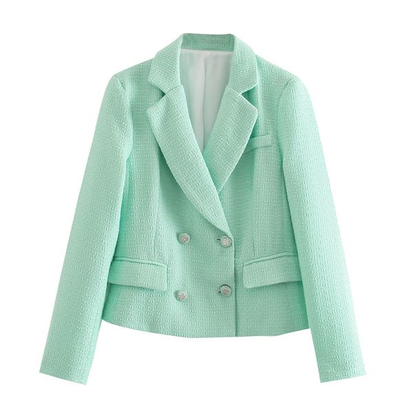 solid green elegant outwear blazer for office lady double-button fashion women's pockets chic vintage girl 210430, White;black
solid green elegant outwear blazer for office lady double-button fashion women's pockets chic vintage girl 210430, White;black