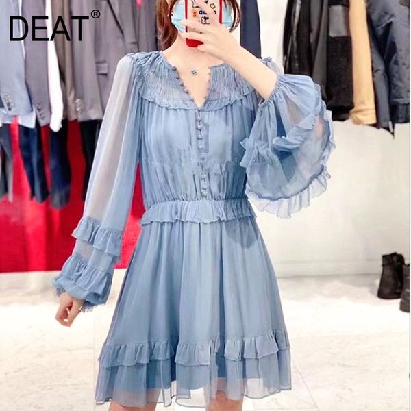 deat women black patchwork folds gauze single breasted dress new round neck long sleeve loose fashion tide summer 7e0188 210428, Black;gray
deat women black patchwork folds gauze single breasted dress new round neck long sleeve loose fashion tide summer 7e0188 210428, Black;gray