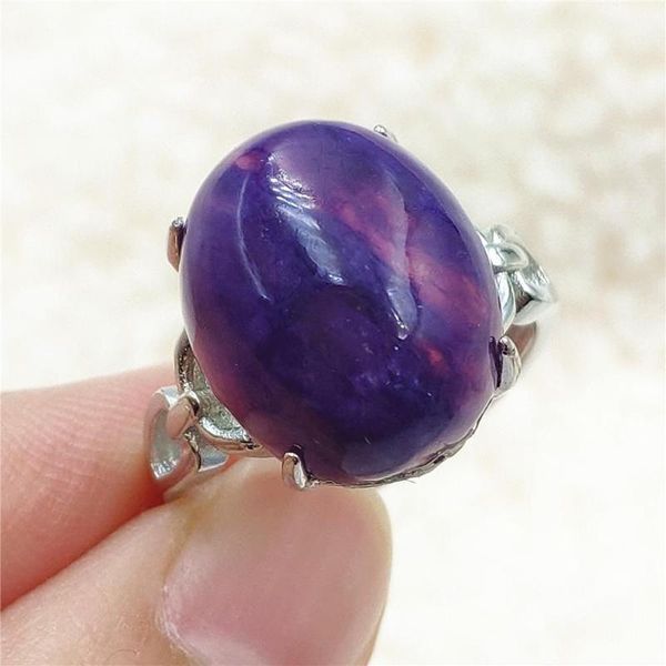 genuine natural purple charoite adjustable ring gemstone 16x13mm russia 925 sterling silver fashion cluster rings, Golden;silver
genuine natural purple charoite adjustable ring gemstone 16x13mm russia 925 sterling silver fashion cluster rings, Golden;silver