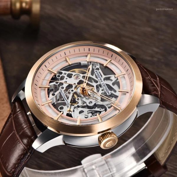 wristwatches pagani design 2021 mens watch casual swiss armyfashion gold leather men's automatic mechanical waterproof skele, Slivery;brown
wristwatches pagani design 2021 mens watch casual swiss armyfashion gold leather men's automatic mechanical waterproof skele, Slivery;brown