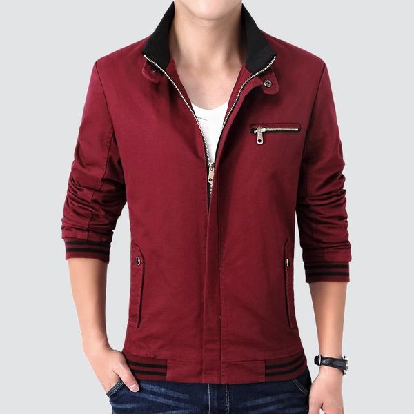 men's jackets spring stand autumn collar jacket baseball uniform slim casual shirt coat mens brand clothing fashion cotton coats male, Black;brown
men's jackets spring stand autumn collar jacket baseball uniform slim casual shirt coat mens brand clothing fashion cotton coats male, Black;brown
