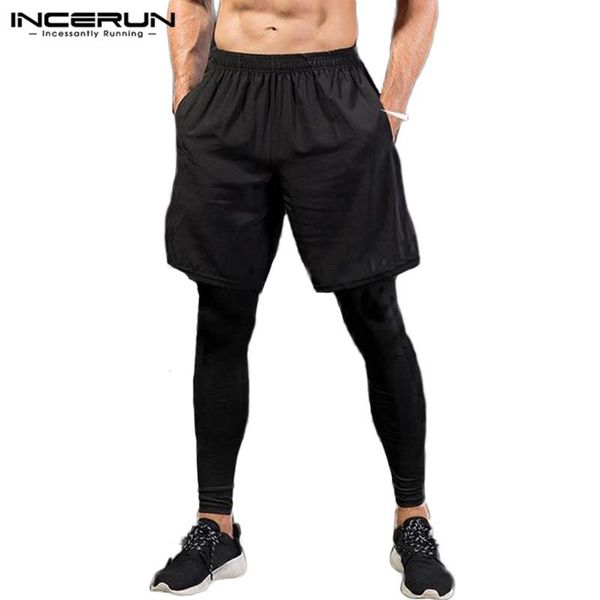 men's pants incerun men sweatpants quick dry elastic waist fitness fake two pieces trousers joggers bodybuilding mens track s-5xl 2021, Black
men's pants incerun men sweatpants quick dry elastic waist fitness fake two pieces trousers joggers bodybuilding mens track s-5xl 2021, Black
