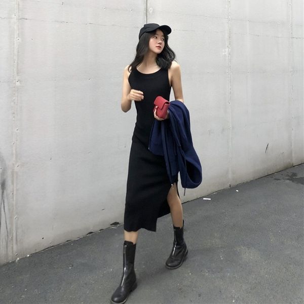 women 2021 maxi v-neck sleeveless knit dress womens evening party dresses, Black;gray
women 2021 maxi v-neck sleeveless knit dress womens evening party dresses, Black;gray