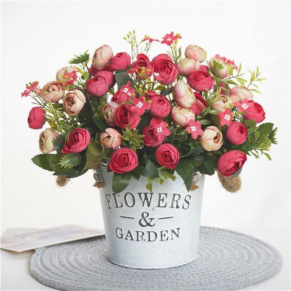 decorative flowers & wreaths artificial camellia small rose bride bouquet silk fake flower with leaves flores for diy home garden wedding de
decorative flowers & wreaths artificial camellia small rose bride bouquet silk fake flower with leaves flores for diy home garden wedding de
