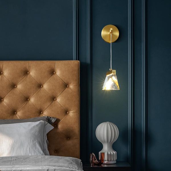 light luxury hanging crystal wall lamp bedroom bedside modern living room decoration copper decor
light luxury hanging crystal wall lamp bedroom bedside modern living room decoration copper decor