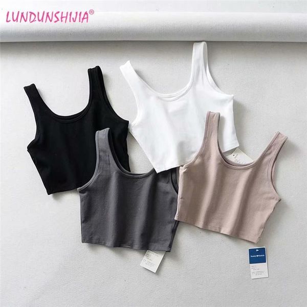 2021 summer render short women sleeveless u collar tank solid color crop ladies tube, White
2021 summer render short women sleeveless u collar tank solid color crop ladies tube, White