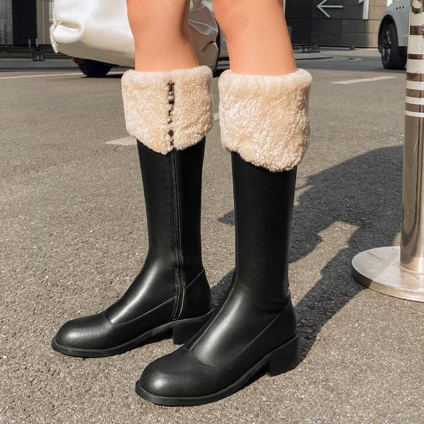 boots 2021 fashion knee high winter warm lambswool genuine leather female zipper sqaure toe autumn black brown
boots 2021 fashion knee high winter warm lambswool genuine leather female zipper sqaure toe autumn black brown