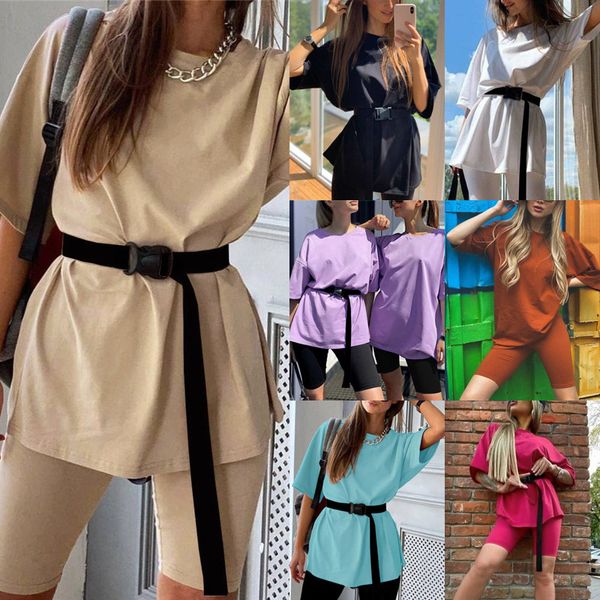 stylish sports suit selling home short sleeve t-shirt + elastic tracksuits pants belt women's three piece yoga fitness, Gray
stylish sports suit selling home short sleeve t-shirt + elastic tracksuits pants belt women's three piece yoga fitness, Gray