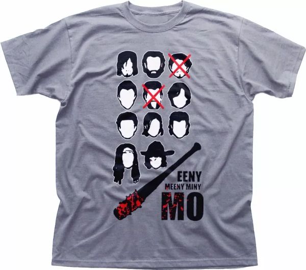 The Walking Dead Negan EENY Meeny Miny MO funny heather grey t-shirt FN9323, White;black
The Walking Dead Negan EENY Meeny Miny MO funny heather grey t-shirt FN9323, White;black