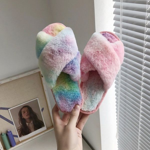 Winter Women House Slippers Faux Fur Fashion Warm Shoes Woman Slip on Flats Female Slides Colorful cozy home furry slippers
Winter Women House Slippers Faux Fur Fashion Warm Shoes Woman Slip on Flats Female Slides Colorful cozy home furry slippers