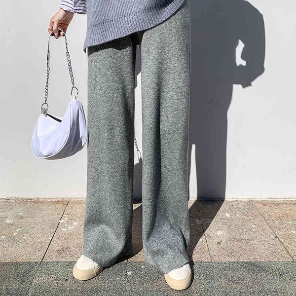 women's pants & capris women autumn winter elastic high waist wide leg knitted long drape straight loose casual midi trousers f9jb, Black;white
women's pants & capris women autumn winter elastic high waist wide leg knitted long drape straight loose casual midi trousers f9jb, Black;white