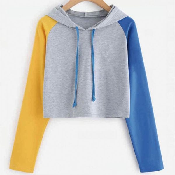 women's hoodies & sweatshirts qrwr 2021 autumn women long sleeve color block patchwork sweatshirt fashion korean style short pullover, Black
women's hoodies & sweatshirts qrwr 2021 autumn women long sleeve color block patchwork sweatshirt fashion korean style short pullover, Black