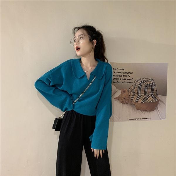 women's shirt spring autumn long-sleeved retro turn-down collar solid loose bottoming short shirts woman female pl026 210506, White
women's shirt spring autumn long-sleeved retro turn-down collar solid loose bottoming short shirts woman female pl026 210506, White