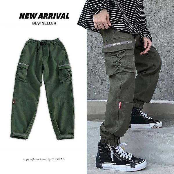 men's pants 2021 men solid color casual jogger pockets cargo fashion tactical trousers tide harajuku streetwear spring, Black
men's pants 2021 men solid color casual jogger pockets cargo fashion tactical trousers tide harajuku streetwear spring, Black