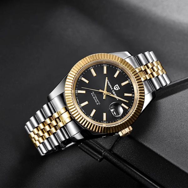 wristwatches pagani design luxury men watch stainless steel waterproof mechanical fashion sports automatic relogio, Slivery;brown
wristwatches pagani design luxury men watch stainless steel waterproof mechanical fashion sports automatic relogio, Slivery;brown