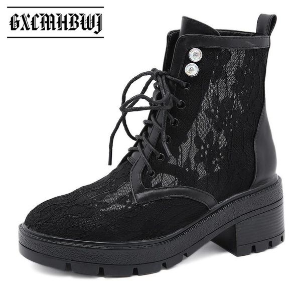 boots gxcmhbwj fashion women breathable lace mesh chunky platform ankle spring autumn round toe up lady short, Black
boots gxcmhbwj fashion women breathable lace mesh chunky platform ankle spring autumn round toe up lady short, Black