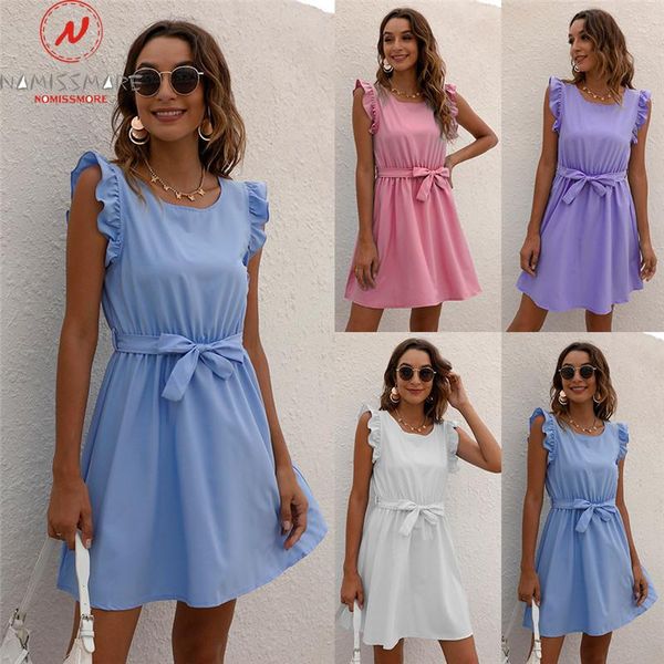 casual dresses fashion women summer solid color a-line dress for streetwear bandage design ruffles decor o-neck sleeveless mid waist slim, Black;gray
casual dresses fashion women summer solid color a-line dress for streetwear bandage design ruffles decor o-neck sleeveless mid waist slim, Black;gray