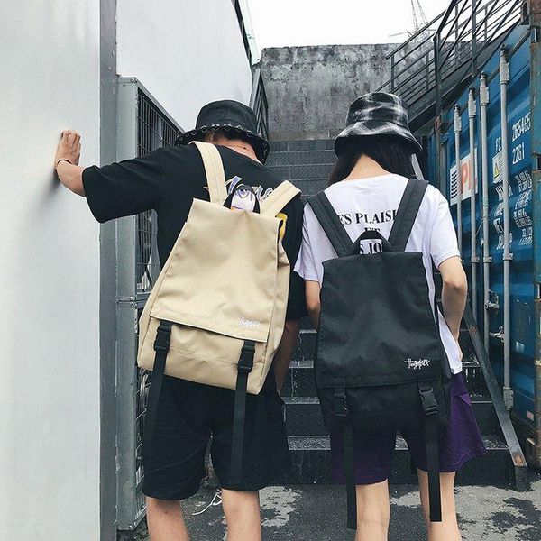 backpack retro street style embroidery letter mortise lock all-match solid color boys and girls travel double
backpack retro street style embroidery letter mortise lock all-match solid color boys and girls travel double