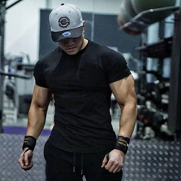 men's t-shirts fashion brand sports fitness leisure trend running shirt half sleeve elastic short tight t-shirt mens clothing, White;black
men's t-shirts fashion brand sports fitness leisure trend running shirt half sleeve elastic short tight t-shirt mens clothing, White;black