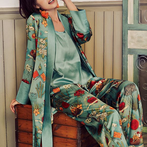 women's sleepwear fashion pajamas woman camisole robe autumn pijamas women brand 4 pcs suit pyjamas ladies satin pajama set f, Black;red
women's sleepwear fashion pajamas woman camisole robe autumn pijamas women brand 4 pcs suit pyjamas ladies satin pajama set f, Black;red